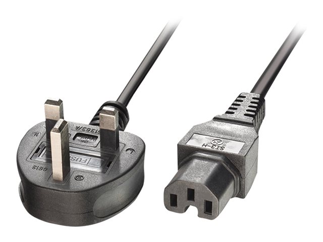 2M MAINS PWR CBL UK3 PIN PLUG TO IEC C15 (HOT CONDITION)