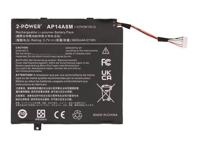 2-Power Main Battery Pack - laptop battery - 3.7 V - Li-pol - 5600 mAh - 20 Wh