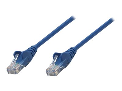 Intellinet Network Patch Cable, Cat6, 5m, Blue, Copper, U/UTP, PVC, RJ45, Gold Plated Contacts, Snagless, Booted, Lifetime Warranty, Polybag - patch cable - 5 m - blue