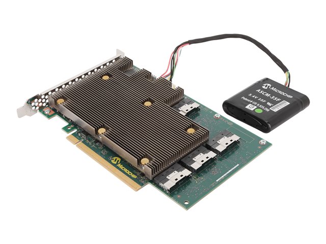 Microchip Adaptec SmartRAID 3200 Series 3258p-32i /e - storage controller (RAID) - PCIe switch - SATA 6Gb/s / SAS 24Gb/s / PCIe 4.0 (NVMe) - PCIe 4.0 x16