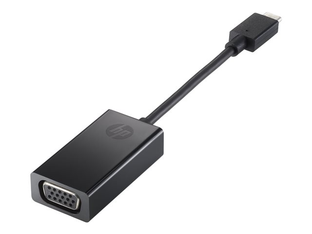 HP - External video adapter - USB-C - D-Sub - black - for Chromebook 14, Chromebook x360, ENVY 14, 15, 17, ENVY x360, Pavilion 14, 15, Pavilion x360