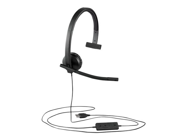 Logitech H570e - Headset - on-ear - wired - USB-C - Certified for Microsoft Teams