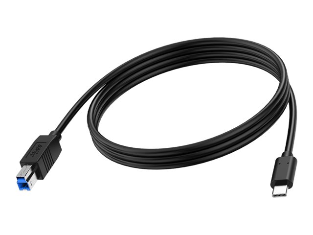 VISION Professional installation-grade USB-C to USB-B cable - LIFETIME WARRANTY - bandwidth 5 gbit/s - supports 3A charging current - USB-C 3.1 (M) to USB-B 3.0 (M) - outer diameter 4.0 mm - 22+30 AWG - 2 m - black