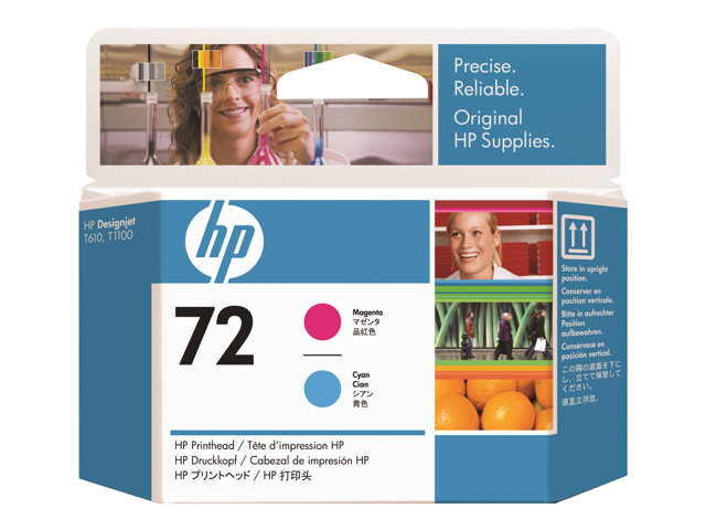 HP 72 - C9383A - 1 x Cyan,1 x Magenta - Printhead - For DesignJet T1100, T1120, T1200, T1300, T610, T620, T770, T790