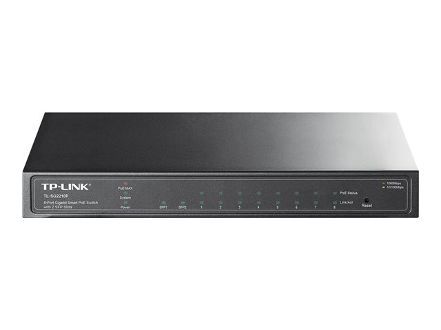 TP-Link 8-Port Gigabit Smart PoE Switch with 2 SFP Slots - TL-SG2210P