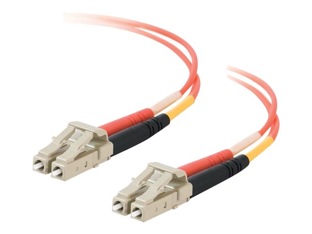 C2G Low-Smoke Zero-Halogen - Patch cable - LC multi-mode (M) to LC multi-mode (M) - 2 m - 2 m - fibre optic - 50 / 125 micron - orange