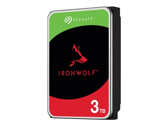 Seagate IronWolf ST3000VN006 - Hard drive - 3 TB - internal - SATA 6Gb/s - 5400 rpm - buffer: 256 MB - with 3 years Seagate Rescue Data Recovery