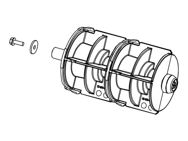 ASSY MEDIA SUPPLY HUB H4 - METAL