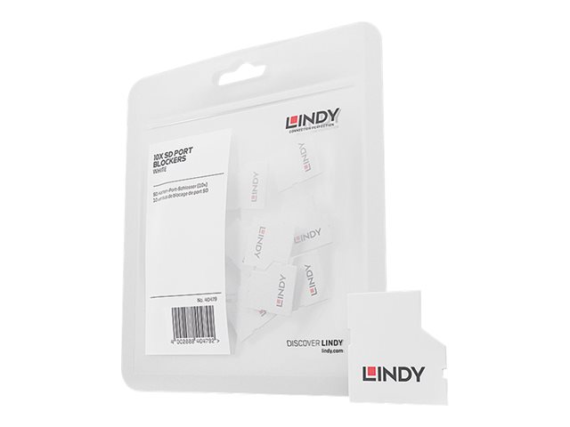 SD PORT BLOCKERS (WITHOUT KEY) PACK OF 10 WHITE