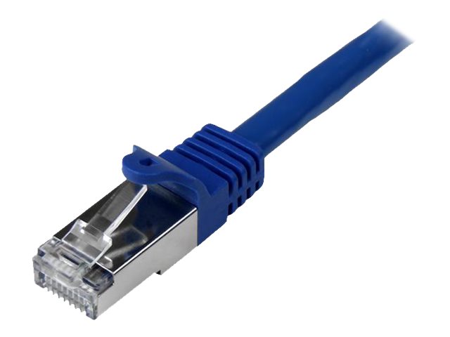 StarTech.com 5m CAT6 Ethernet Cable, 10 Gigabit Shielded Snagless RJ45 100W PoE Patch Cord, CAT 6 10GbE SFTP Network Cable w/Strain Relief, Blue, Fluke Tested/Wiring is UL Certified/TIA - Category 6 - 26AWG (N6SPAT5MBL) - patch cable - 5 m - blue