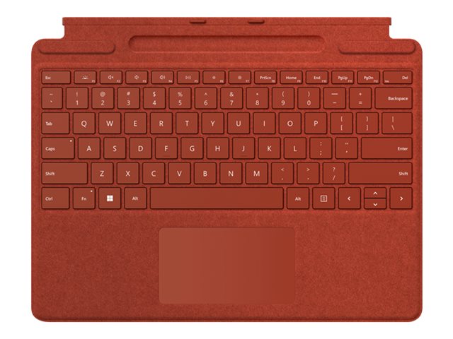 Microsoft Surface Pro Signature Keyboard - keyboard - with touchpad, accelerometer, Surface Slim Pen 2 storage and charging tray - poppy red