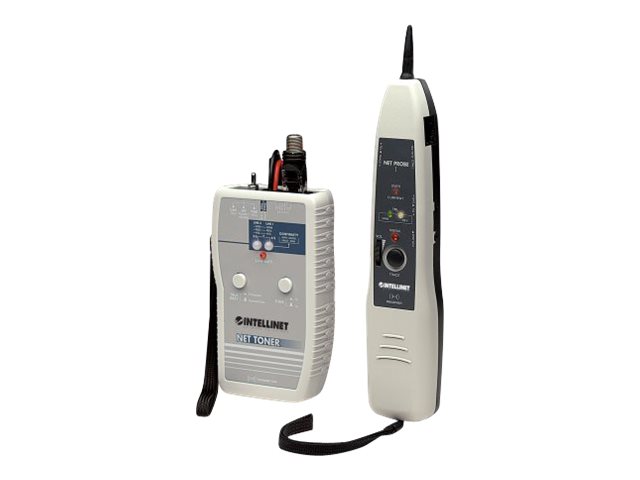 Intellinet Net Toner and Probe Kit, Tone Generator, Tests datacom, telecom, security, video, and audio networks, Two position switch for single or multi-tone signal, Carry pouch - tone generator and probe