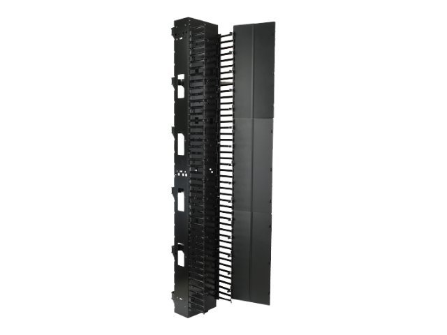 VERTICAL CABLE MANAGER FOR 2 4 POST RACKS W COVERS 12IN