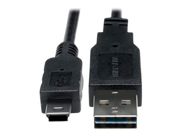Eaton Tripp Lite Series Universal Reversible USB 2.0 Converter Adapter Cable (Reversible A to 5Pin Mini B M/M), 1 ft. (0.31 m) - USB cable - mini-USB Type B to USB - 30 cm