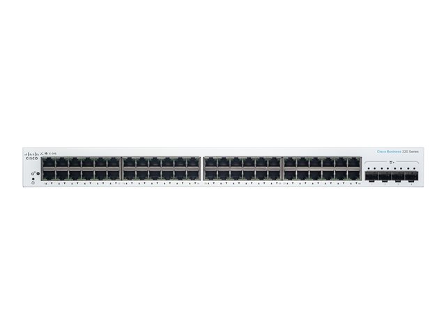 Cisco Business 220 Series CBS220-48T-4X - Switch - smart - 48 x 10/100/1000 + 4 x 10 Gigabit SFP+ (uplink) - rack-mountable
