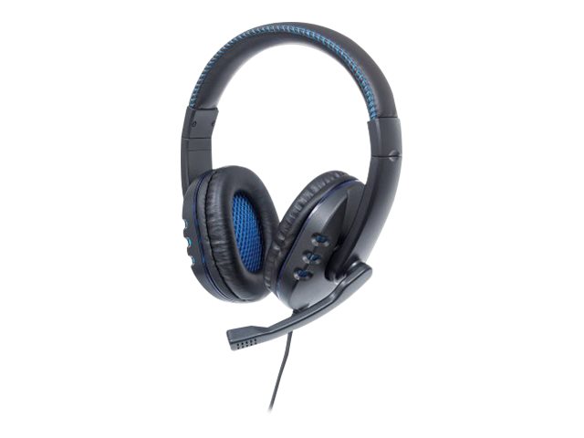 USB GAMING LED HEADSET 1.8M- BUILT-IN MIC BLACK/BLUE