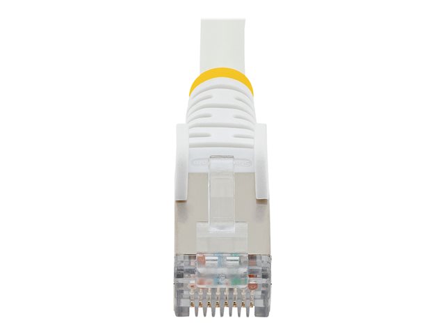 StarTech.com 50cm CAT6a Ethernet Cable - White - Low Smoke Zero Halogen (LSZH) - 10GbE 500MHz 100W PoE++ Snagless RJ-45 w/Strain Reliefs S/FTP Network Patch Cord - Patch cable - RJ-45 (M) to RJ-45 (M) - 50 cm - S/FTP - CAT 6a - IEEE 802.3bt - halogen-free