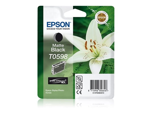 Epson T0598 - 13 ml - matte black - original - blister - ink cartridge - for Expression Home XP-215, 225, 303, 306, 310, 313, 315, 320, 322, 33, 410, 420, 422, 425