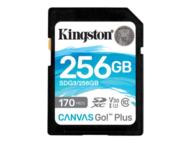 Kingston Canvas Go! Plus - flash memory card - 256 GB - SDXC UHS-I
