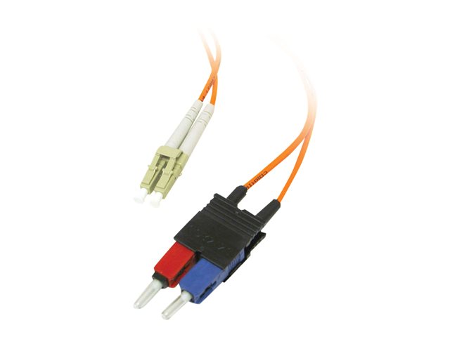 C2G Low-Smoke Zero-Halogen - Patch cable - LC multi-mode (M) to SC multi-mode (M) - 1 m - 1 m - fibre optic - 62.5 / 125 micron - orange