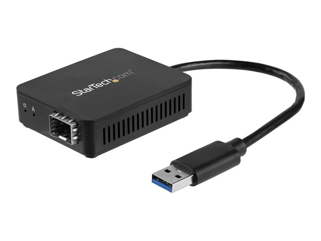 StarTech.com USB 3.0 to Fiber Optic Converter, Compact USB to Open SFP Adapter, USB to Gigabit Network Adapter, USB 3.0 Fiber Adapter Multi Mode(MMF)/Single Mode Fiber (SMF) Compatible - USB Ethernet adapter (US1GA30SFP) - network adapter - USB 3.0 - 1000