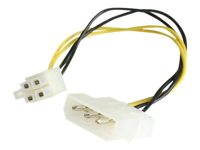 StarTech.com 6in LP4 to P4 Auxiliary Power Cable Adapter - LP4 to 4 pin ATX - Molex to P4 Adapter - LP4 to P4 (LP4P4ADAP) - power adapter - 4 pin internal power (5V) to 4 pin ATX12V - 15.2 cm