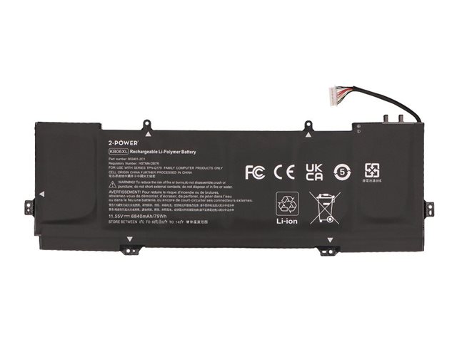 2-Power Main Battery Pack - laptop battery - 11.55 V - Li-pol - 6840 mAh - 80 Wh