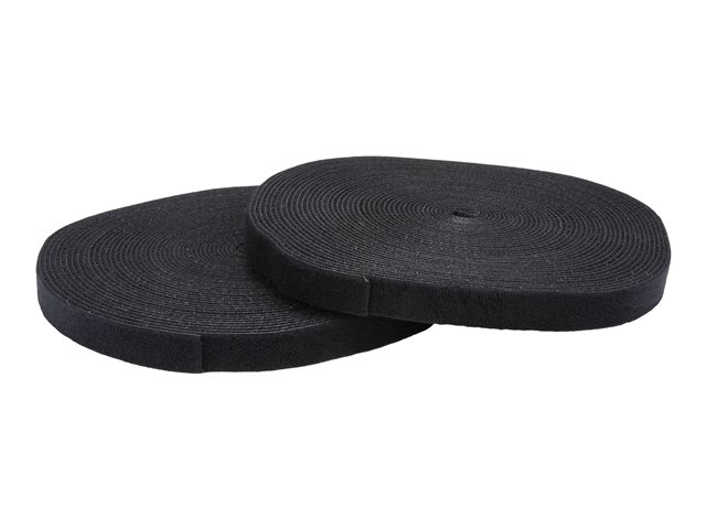 StarTech.com 100ft. Hook and Loop Roll - Cut-to-Size Reusable Cable Ties - Bulk Industrial Wire Fastener Tape - Adjustable Fabric Wraps - Black (HKLP100) - cable tie roll