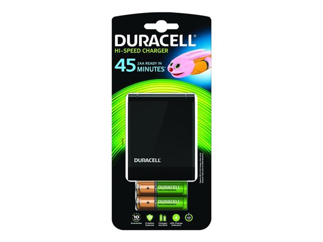 Duracell Speedy Charger battery charger - + AC power adapter + car power adapter - 2 x AA type - NiMH - with 2 x AAA 750 mAh batteries