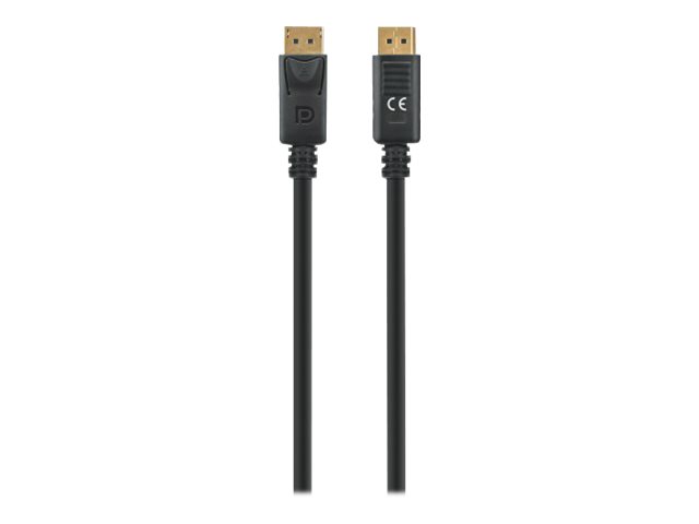 Manhattan DisplayPort 1.4 Cable, 8K@60hz, 1m, PVC Cable, Male to Male, With Latches, Fully Shielded, Black, Lifetime Warranty, Polybag - DisplayPort cable - DisplayPort to DisplayPort - 1 m