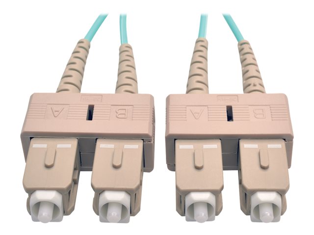 Eaton Tripp Lite Series 10Gb Duplex Multimode 50/125 OM3 LSZH Fiber Patch Cable (SC/SC) - Aqua, 1M (3 ft.) - patch cable - 1 m - aqua blue