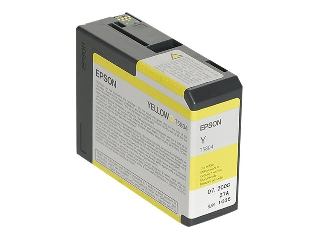 Epson Ink Cartridges, T580400, Singlepack, 1 x 80.0 ml Yellow