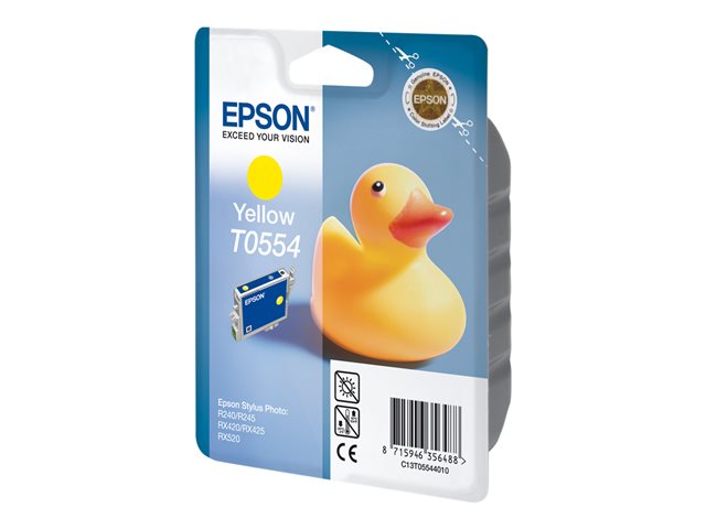 Epson Ink Cartridges, T0554, Duck, Singlepack, 1 x 8.0 ml Yellow