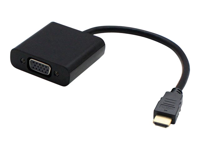 AddOn 8in HDMI to VGA Cable - Video converter - HDMI - VGA - black - for Lenovo 100e Chromebook (2nd Gen) MTK.2, ThinkCentre M70q Gen 2, ThinkPad L13 Gen 2