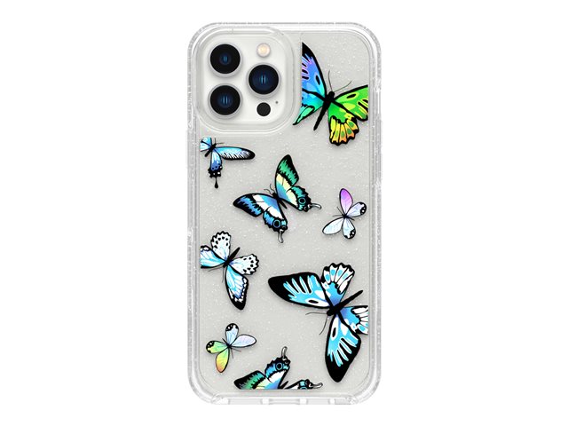 OtterBox Symmetry Series Clear - Back cover for mobile phone - polycarbonate, synthetic rubber - Y2K butterfly - for Apple iPhone 12 Pro Max, 13 Pro Max