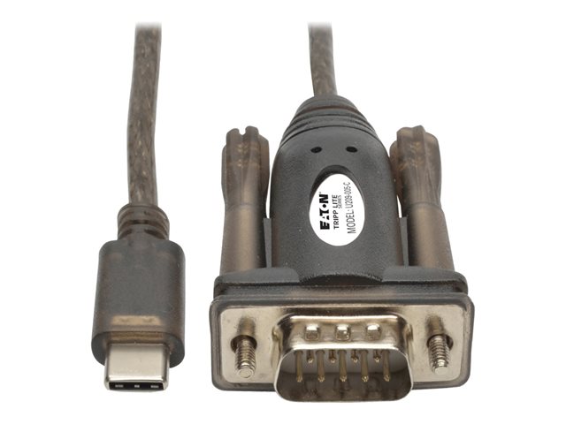 Eaton Tripp Lite Series USB 2.0 USB-C to DB9 Adapter Cable USB-C to RS-232 M/M 5' 5ft - serial adapter - USB-C - RS-232