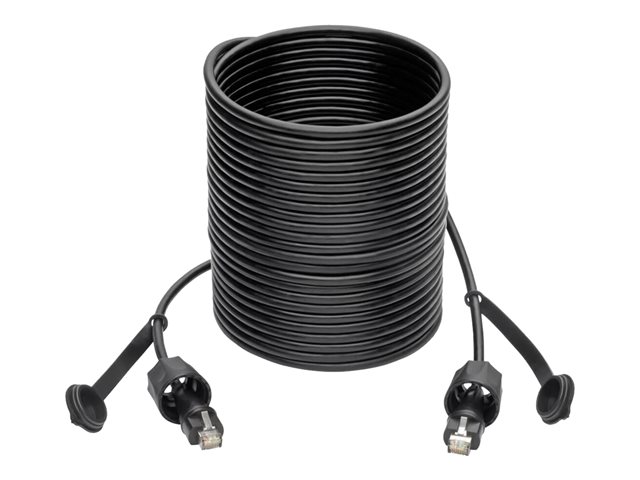 Tripp Lite Industrial Cat5e/Cat6 STP Patch Cable - RJ45 M/M, CMX Outdoor, IP68, 26 AWG, TAA, 23 ft. (7 m) - patch cable - TAA Compliant - 7 m - black