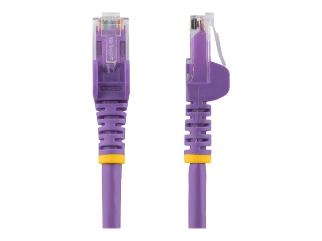 StarTech.com 7m CAT6 Ethernet Cable, 10 Gigabit Snagless RJ45 650MHz 100W PoE Patch Cord, CAT 6 10GbE UTP Network Cable w/Strain Relief, Purple, Fluke Tested/Wiring is UL Certified/TIA - Category 6 - 24AWG (N6PATC7MPL) - patch cable - 7 m - purple