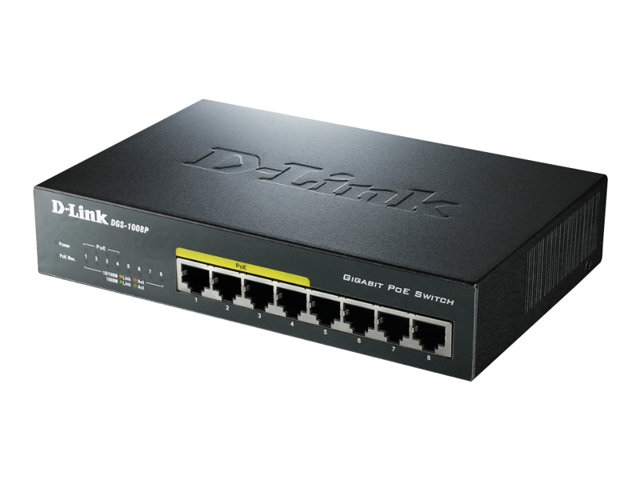 D-Link 8-port 10/100/1000 Desktop Switch w/ 4 PoE Ports