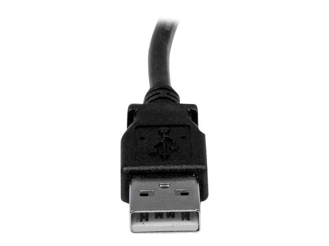 StarTech 1m USB 2.0 A to Left Angle B Cable Cord - 1 m USB Printer Cable - Left Angle USB B Cable - 1x USB A (M), 1x USB B (M) (USBAB1ML) - USB cable - USB Type B (M) to USB (M) - USB 2.0 - 1 m - left-angled connector - black