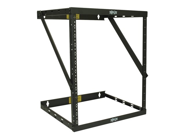 Eaton Tripp Lite Series 8U 12U 22U 2 Post Open Frame Rack Cabinet Expandable 11.5" Depth Wall Mount - Rack open frame - 2-post - wall mountable - black - 19"