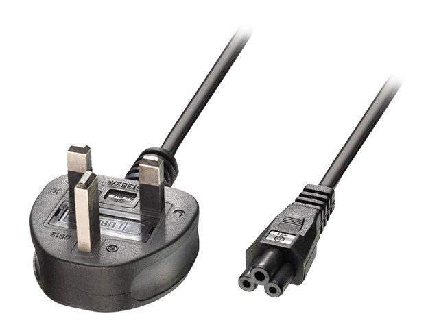2M MAINS POWER CABLE UK 3 PIN PLUG TO IEC C5