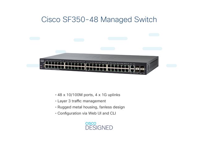 Cisco Small Business SF350-48 - switch - 48 ports - Managed - rack-mountable