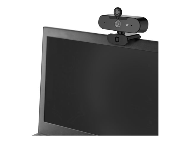 DICOTA Webcam PRO Plus 4K - Webcam - colour - 3840 x 2160 - 2160p - audio - USB 2.0