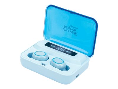 IN-EAR HEADPHONES BLUETOOTH- MICROPHONE CHARGING CASE BLUE