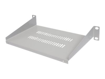 Intellinet 10" Cantilever Shelf, 1U, Shelf Depth 150mm, Vented, Max 25kg, Grey, Three Year Warranty - rack shelf - 1U