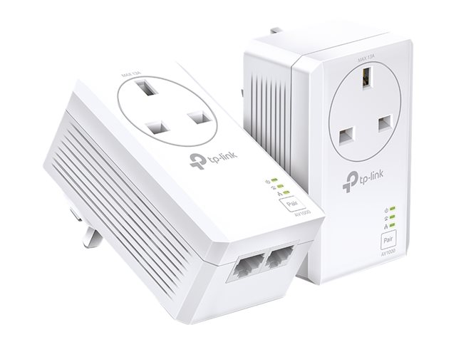 TP-Link TL-PA7027P V1 Starter Kit - Powerline adapter kit 1GbE, HomePlug AV (HPAV), HomePlug AV (HPAV) 2.0, IEEE 1901 - wall-pluggable