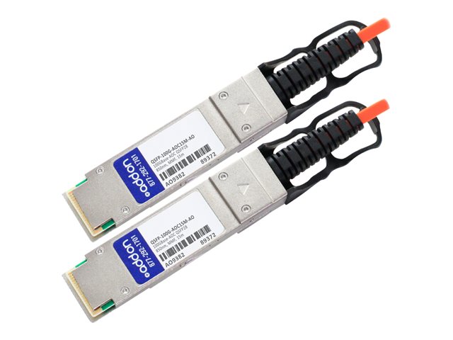 AddOn - 100GBase direct attach cable - TAA Compliant - QSFP28 (M) to QSFP28 (M) - 15 m - fibre optic - active