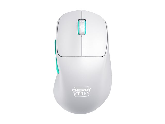 CHERRY Xtrfy M64 - Mouse - ergonomic - optical - 5 buttons - wireless - 2.4 GHz - USB wireless receiver - black