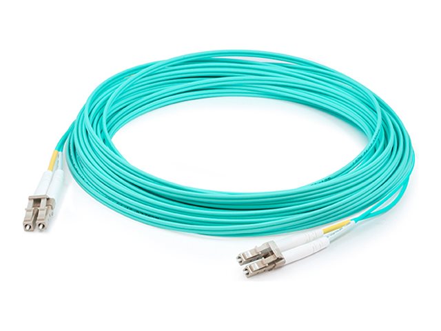 AddOn - Patch cable - LC/PC multi-mode (M) to LC/PC multi-mode (M) - 100 m - fibre optic - duplex - 50 / 125 micron - OM4 - halogen-free - aqua